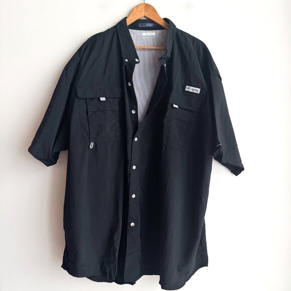Columbia PFG Performance Fishing Gear Black Nylon Men's Shirt 4XL - Picture 1 of 8